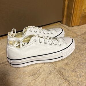 White platform converse